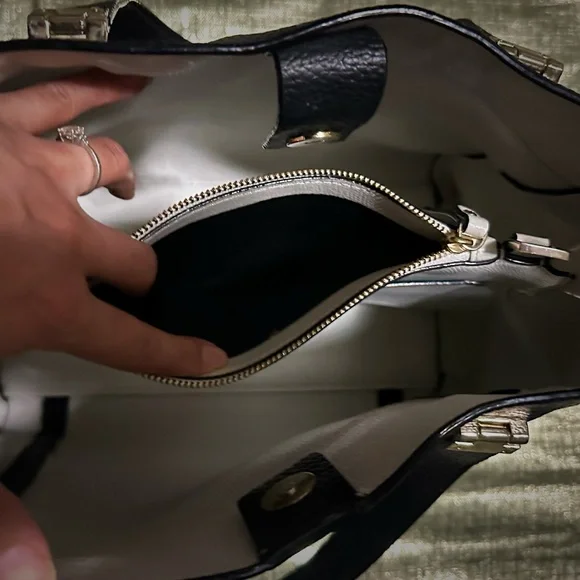 Vintage style Y2K Kate Spade AUTHENTIC Black Leather Tote handbag crossbody bag - Picture 12 of 17